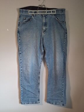 Wrangler Men's Five Star Relaxed Fit Blue Jeans 36x30